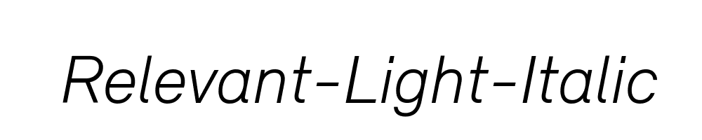 Relevant-Light-Italic