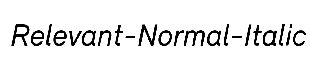 Relevant-Normal-Italic