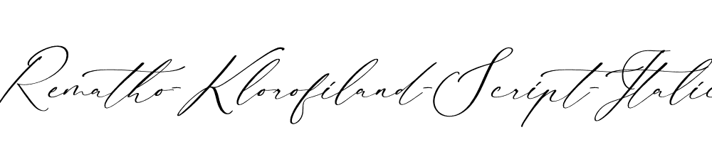 Rematho-Klorofiland-Script-Italic