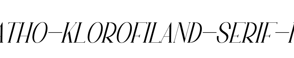 Rematho-Klorofiland-Serif-Italic