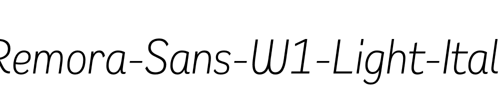 Remora-Sans-W1-Light-Italic