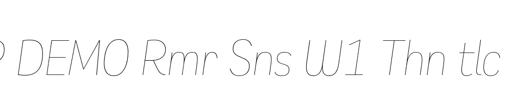 FSP DEMO Rmr Sns W1 Thn tlc Italic