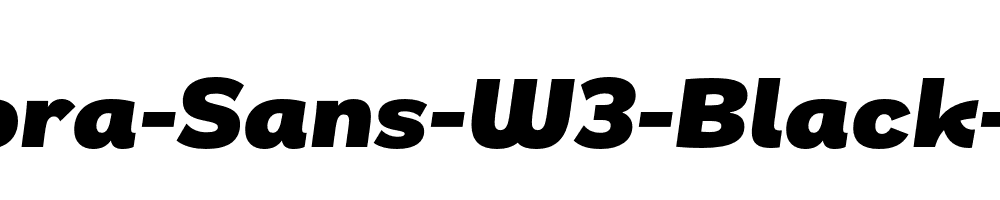 Remora-Sans-W3-Black-Italic