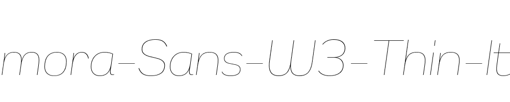 Remora-Sans-W3-Thin-Italic