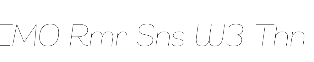 FSP DEMO Rmr Sns W3 Thn tlc Italic