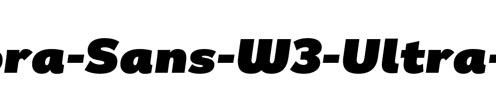 Remora-Sans-W3-Ultra-Italic