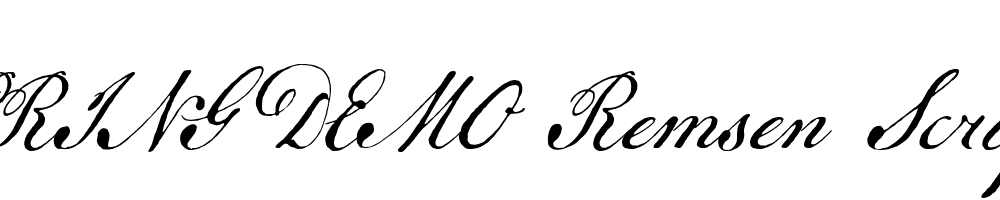  DEMO Remsen Script Regular