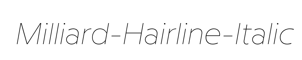 Milliard-Hairline-Italic