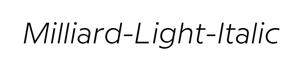 Milliard-Light-Italic