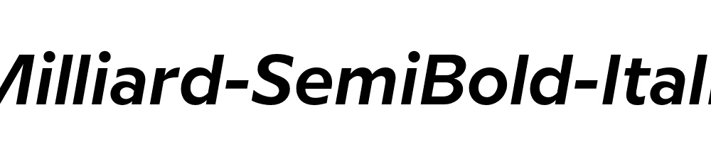 Milliard-SemiBold-Italic