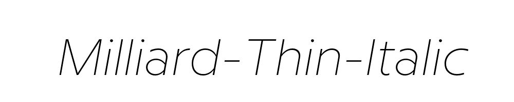 Milliard-Thin-Italic