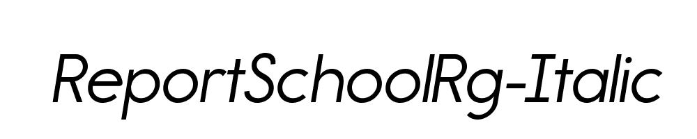 ReportSchoolRg-Italic