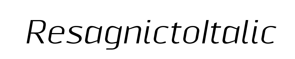 ResagnictoItalic