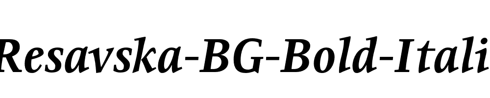 Resavska-BG-Bold-Italic