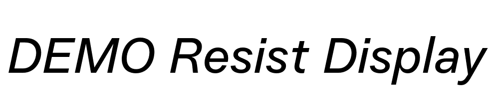 FSP DEMO Resist Display Italic