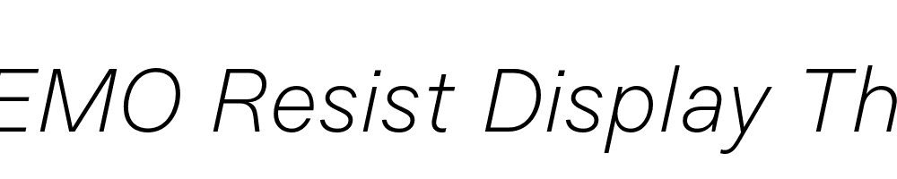 FSP DEMO Resist Display Thin Italic