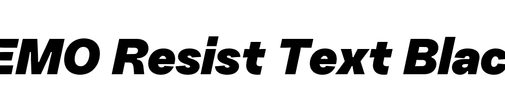 FSP DEMO Resist Text Black Italic