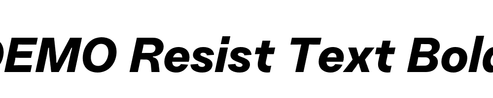 FSP DEMO Resist Text Bold Italic