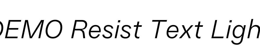 FSP DEMO Resist Text Light Italic