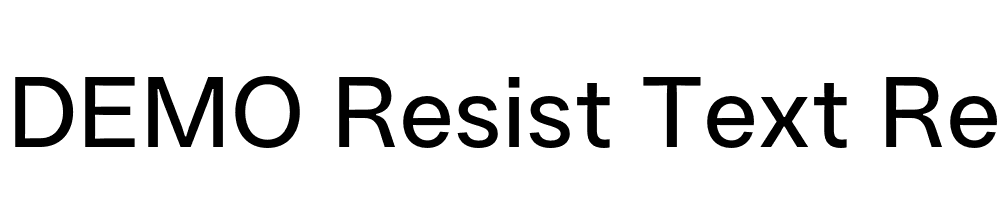 FSP DEMO Resist Text Regular