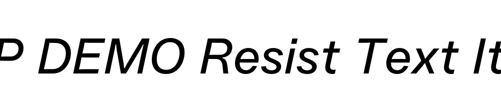 FSP DEMO Resist Text Italic