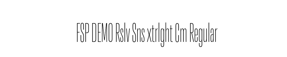 FSP DEMO Rslv Sns xtrlght Cm Regular