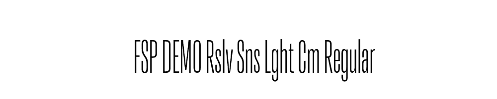 FSP DEMO Rslv Sns Lght Cm Regular