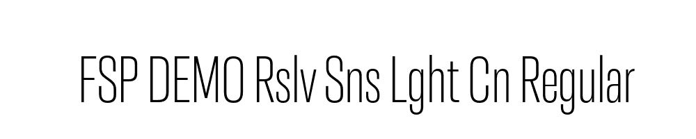 FSP DEMO Rslv Sns Lght Cn Regular