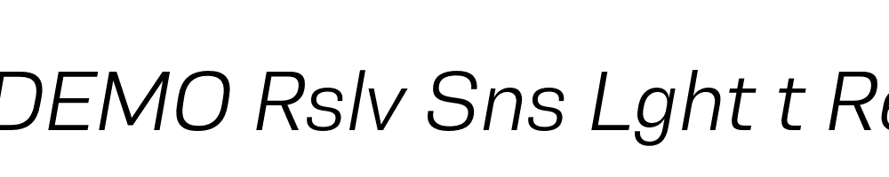 FSP DEMO Rslv Sns Lght t Regular