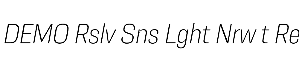 FSP DEMO Rslv Sns Lght Nrw t Regular