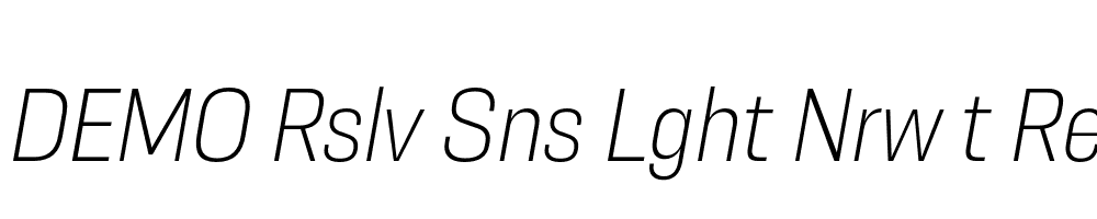 FSP DEMO Rslv Sns Lght Nrw t Regular