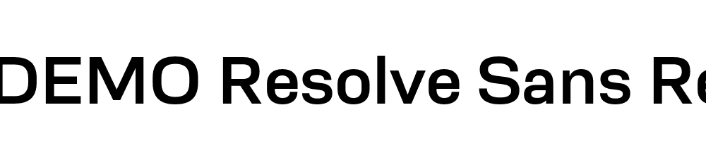 FSP DEMO Resolve Sans Regular