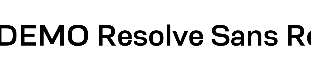 FSP DEMO Resolve Sans Regular