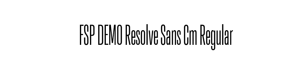 FSP DEMO Resolve Sans Cm Regular