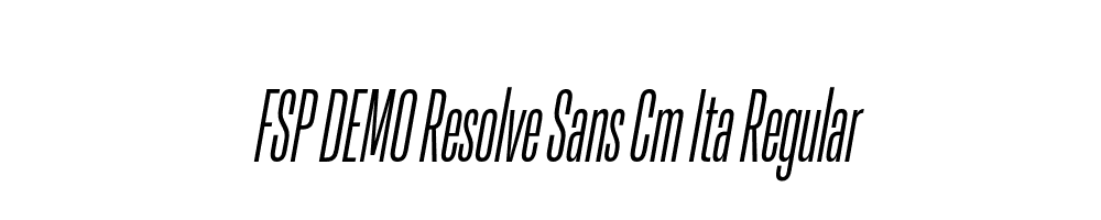 FSP DEMO Resolve Sans Cm Ita Regular