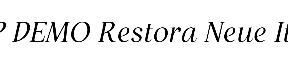 FSP DEMO Restora Neue Italic