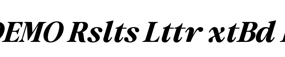 FSP DEMO Rslts Lttr xtBd Italic