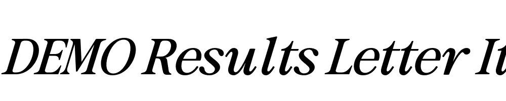 FSP DEMO Results Letter Italic