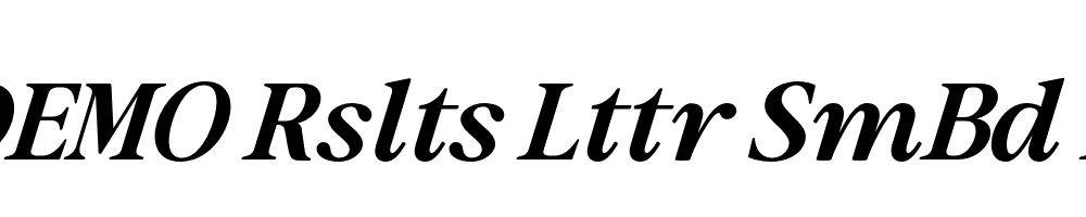 FSP DEMO Rslts Lttr SmBd Italic