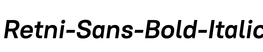 Retni-Sans-Bold-Italic