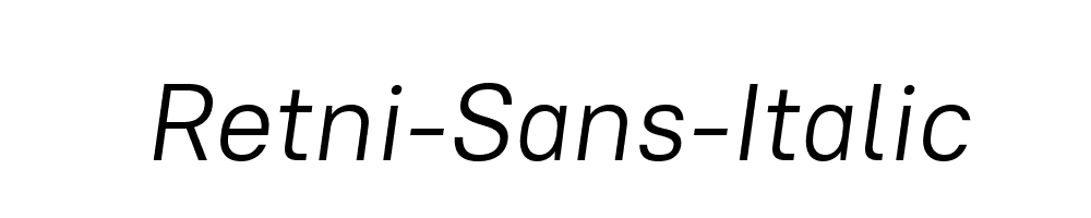 Retni-Sans-Italic