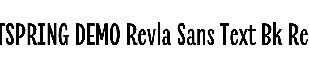  DEMO Revla Sans Text Bk Regular