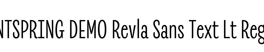  DEMO Revla Sans Text Lt Regular