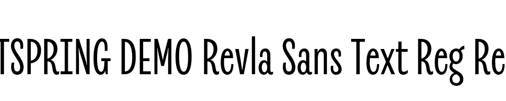  DEMO Revla Sans Text Reg Regular