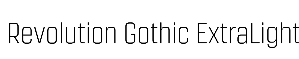  DEMO Revolution Gothic ExtraLight Regular