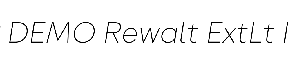 FSP DEMO Rewalt ExtLt Italic