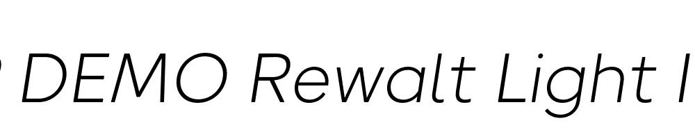 FSP DEMO Rewalt Light Italic