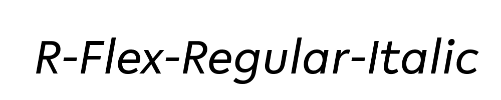 R-Flex-Regular-Italic