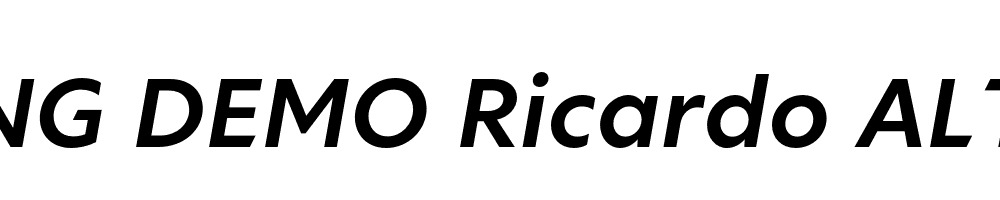  DEMO Ricardo ALT Bold Italic