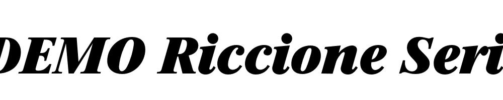  DEMO Riccione Serial Heavy Italic